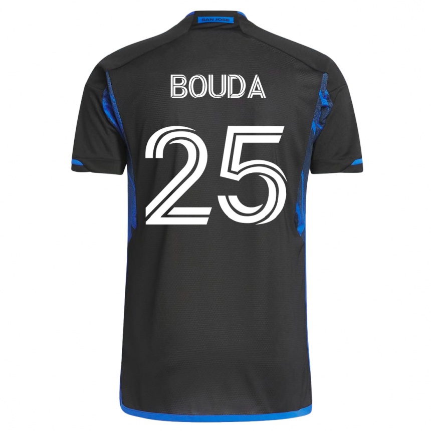 Mujer Fútbol Camiseta Ousseni Bouda #25 Azul Negro 1ª Equipación 2023/24