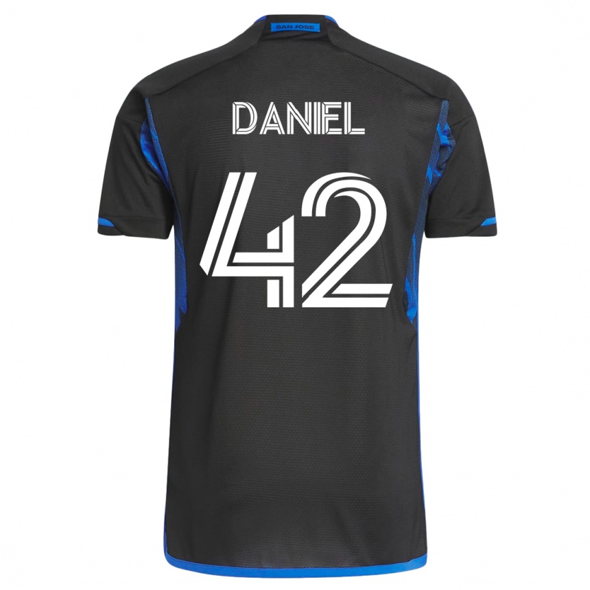 Mujer Fútbol Camiseta Daniel #42 Azul Negro 1ª Equipación 2023/24