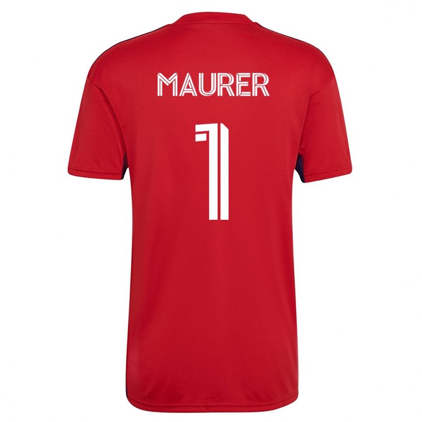 Mujer Fútbol Camiseta Jimmy Maurer #1 Rojo 1ª Equipación 2023/24