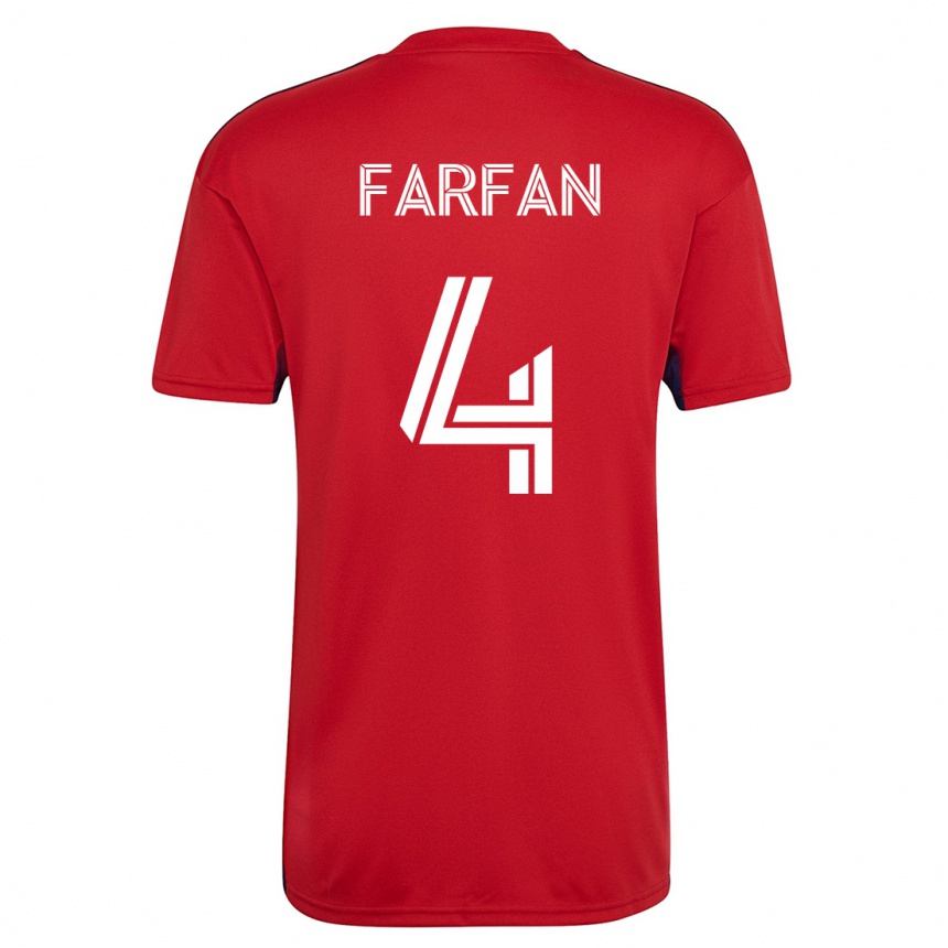 Mujer Fútbol Camiseta Marco Farfán #4 Rojo 1ª Equipación 2023/24