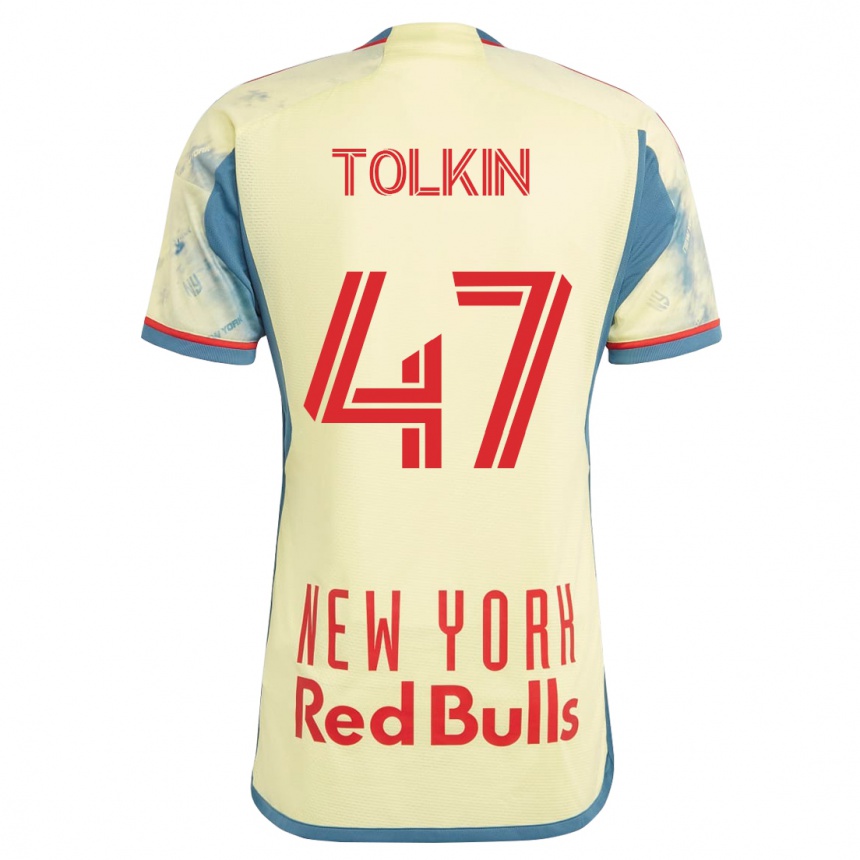 Mujer Fútbol Camiseta John Tolkin #47 Amarillo 1ª Equipación 2023/24