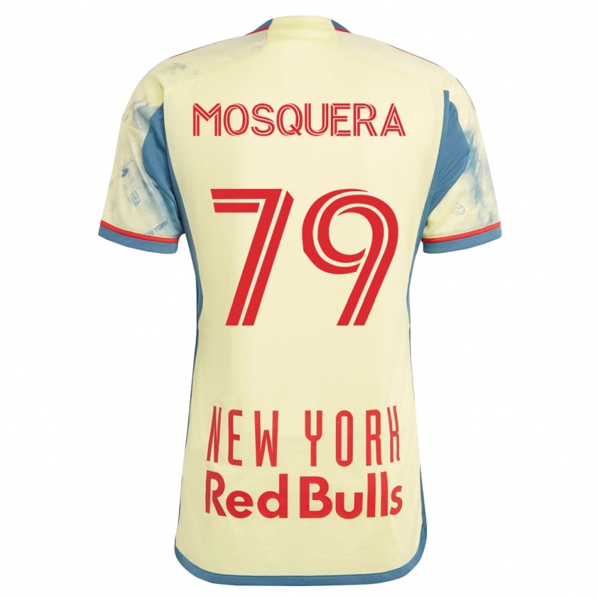 Mujer Fútbol Camiseta Rafael Mosquera #79 Amarillo 1ª Equipación 2023/24