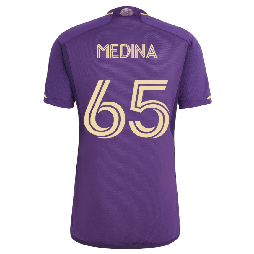 Mujer Fútbol Camiseta Cristian Medina #65 Violeta 1ª Equipación 2023/24
