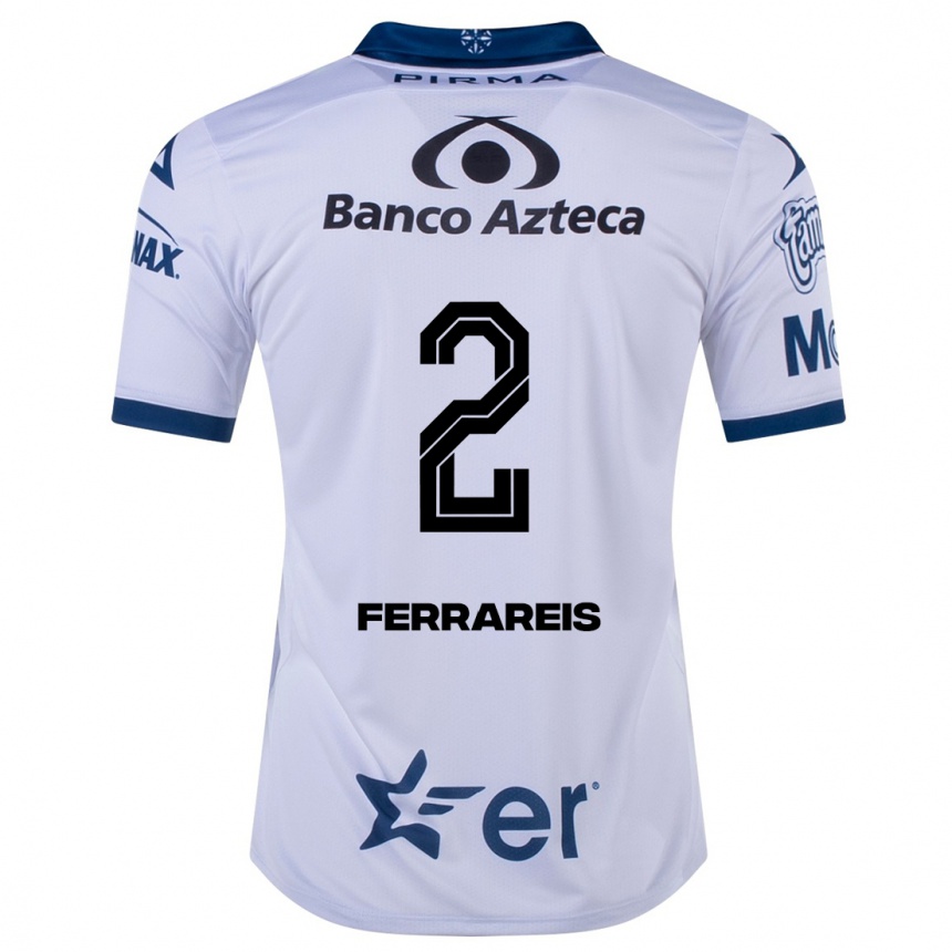 Mujer Fútbol Camiseta Gustavo Ferrareis #2 Blanco 1ª Equipación 2023/24