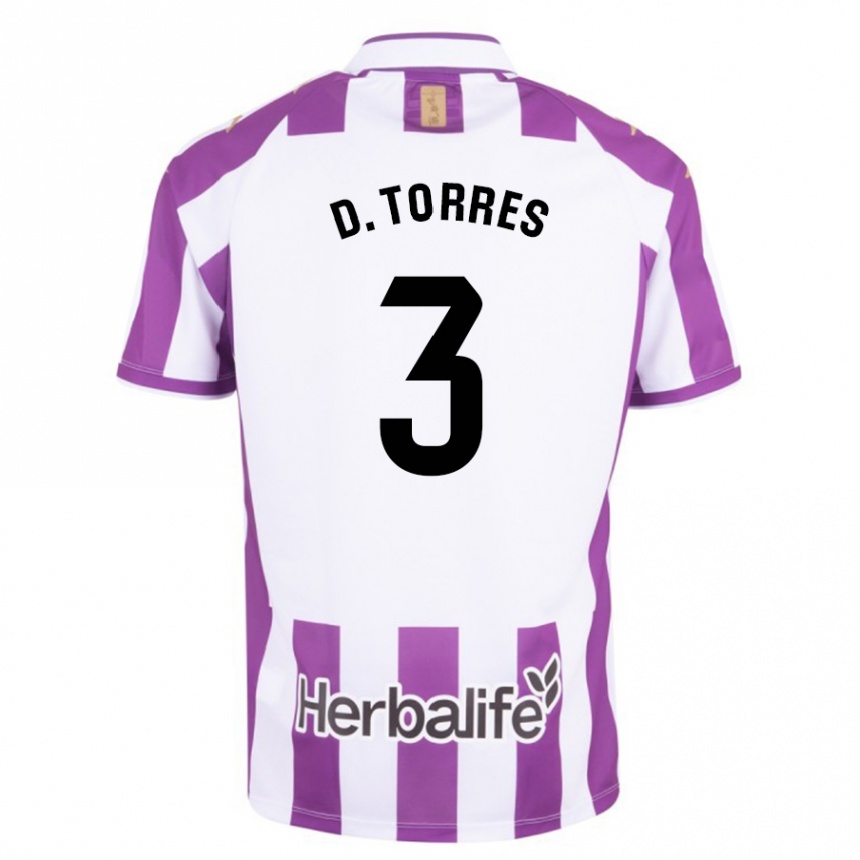 Mujer Fútbol Camiseta David Torres #3 Morado 1ª Equipación 2023/24