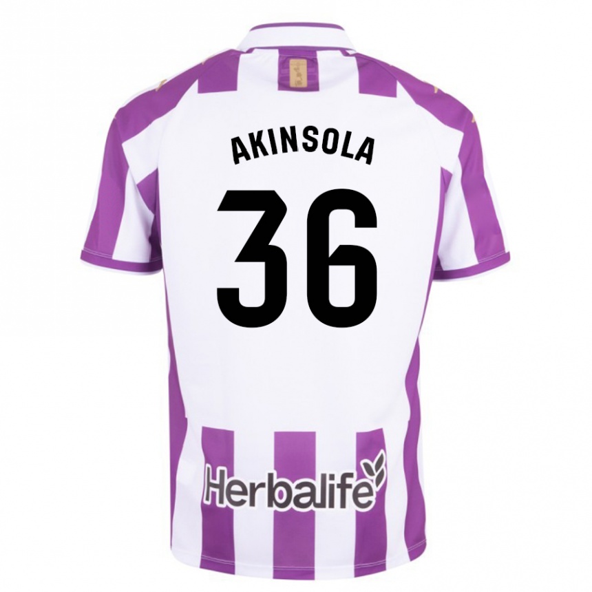 Mujer Fútbol Camiseta Tunde Akinsola #36 Morado 1ª Equipación 2023/24