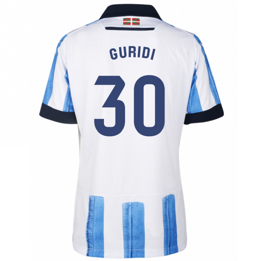 Mujer Fútbol Camiseta Elene Guridi Mesonero #30 Azul Blanco 1ª Equipación 2023/24