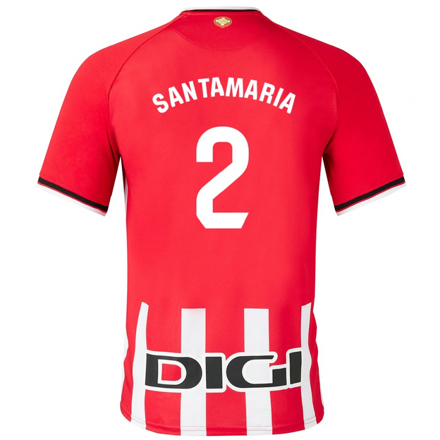 Mujer Fútbol Camiseta Unai Santamaría #2 Rojo 1ª Equipación 2023/24