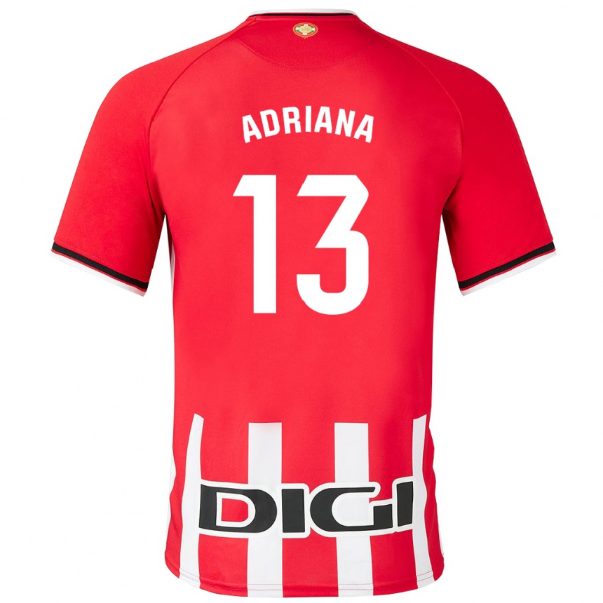 Mujer Fútbol Camiseta Adriana Nanclares Romero #13 Rojo 1ª Equipación 2023/24