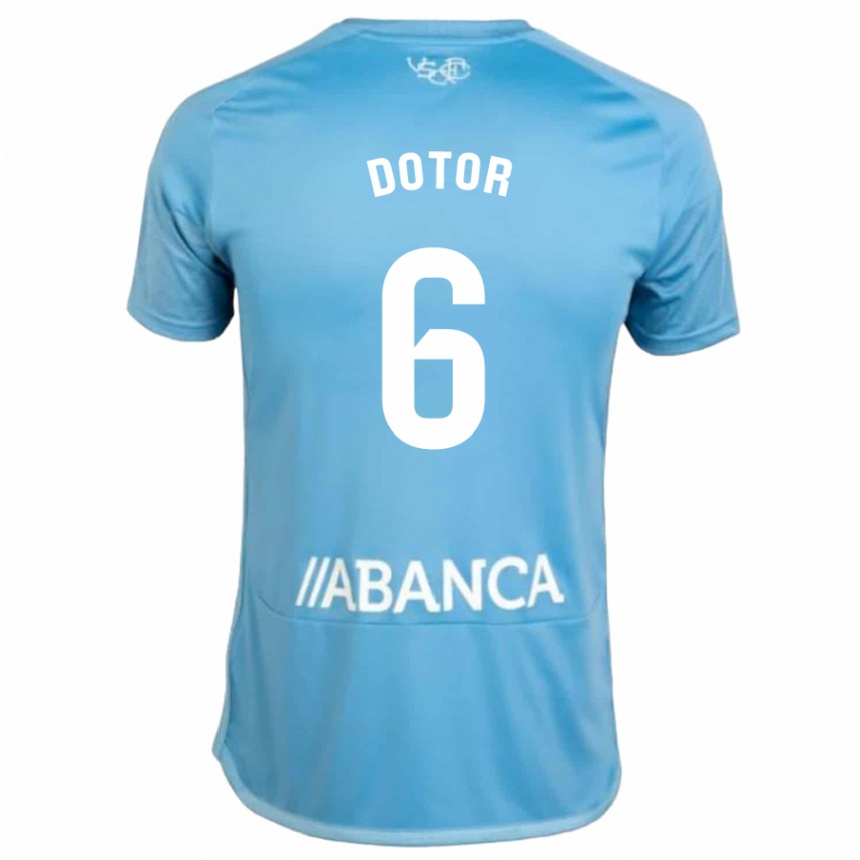 Mujer Fútbol Camiseta Carlos Dotor #6 Azul 1ª Equipación 2023/24