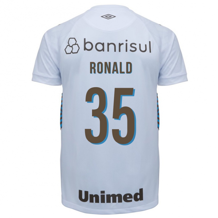 Mujer Fútbol Camiseta Ronald #35 Blanco 2ª Equipación 2023/24