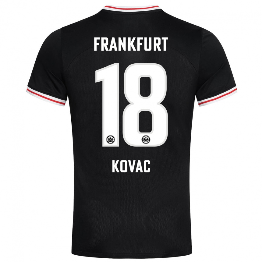 Mujer Fútbol Camiseta Niko Kovac #18 Negro 2ª Equipación 2023/24