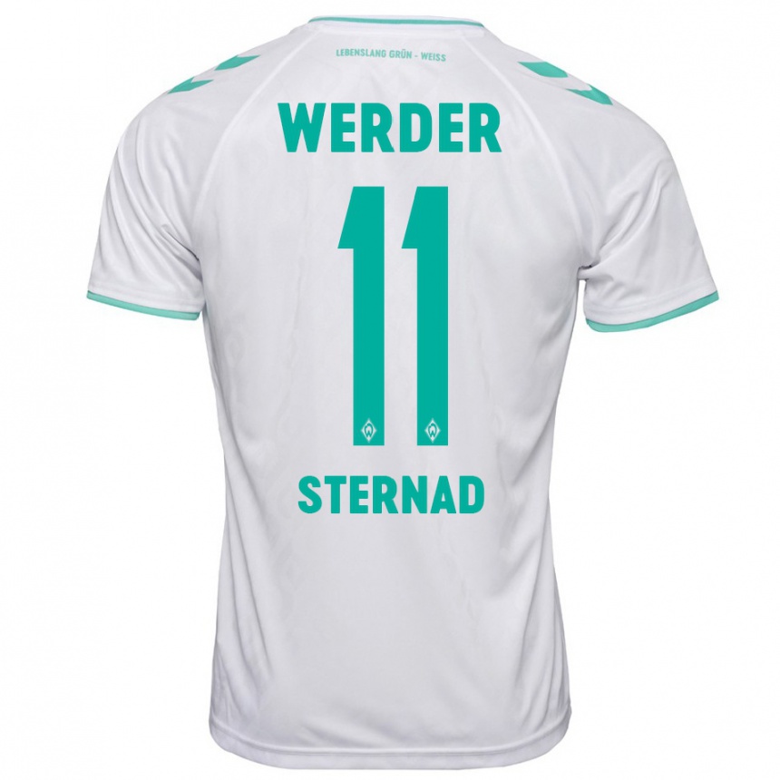 Mujer Fútbol Camiseta Maja Sternad #11 Blanco 2ª Equipación 2023/24