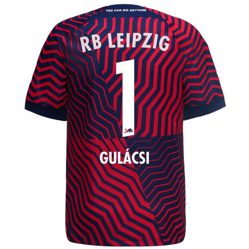 Mujer Fútbol Camiseta Péter Gulácsi #1 Azul Rojo 2ª Equipación 2023/24