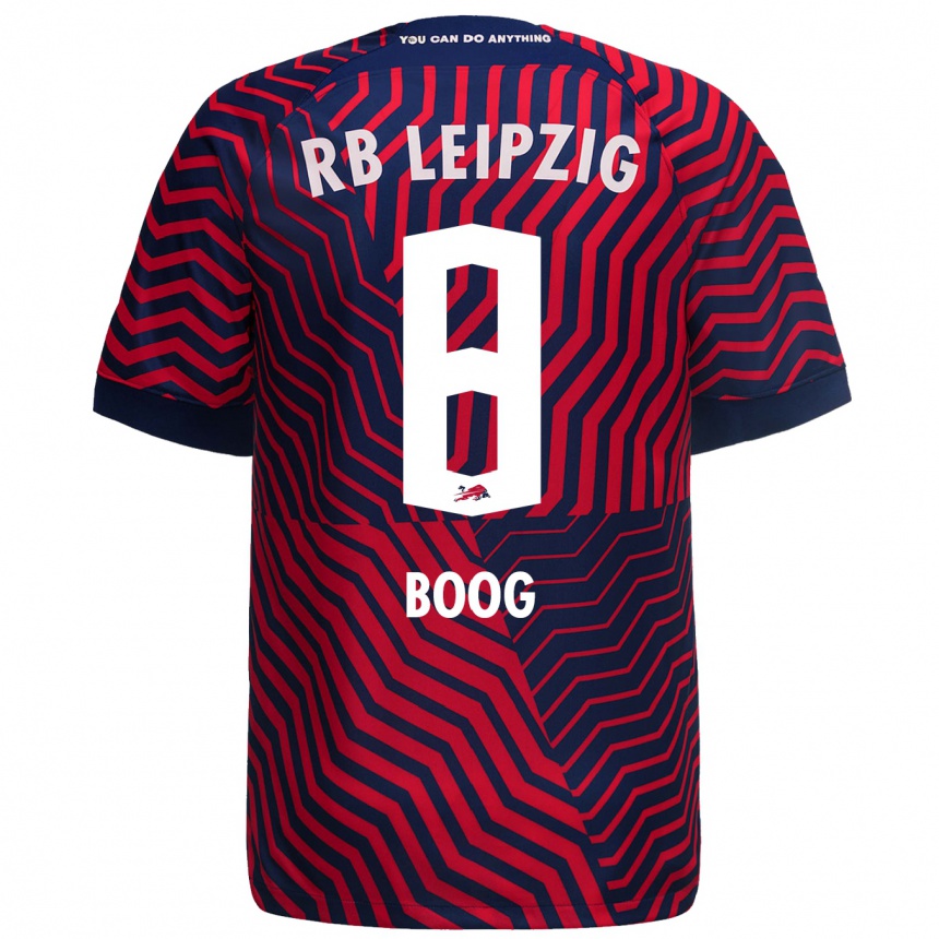 Mujer Fútbol Camiseta Miguel Boog #8 Azul Rojo 2ª Equipación 2023/24