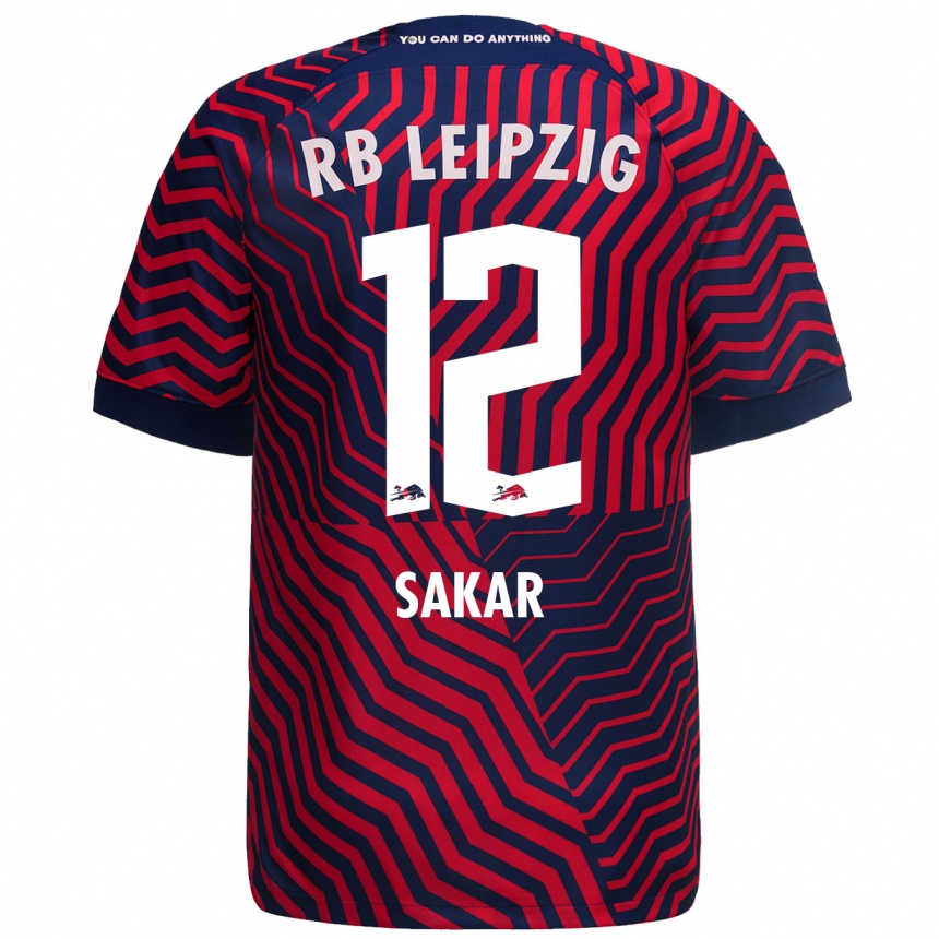 Mujer Fútbol Camiseta Faik Sakar #12 Azul Rojo 2ª Equipación 2023/24