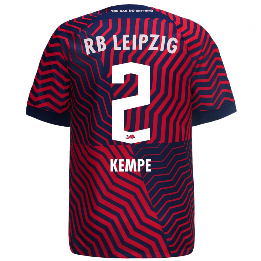 Mujer Fútbol Camiseta Frederike Kempe #2 Azul Rojo 2ª Equipación 2023/24