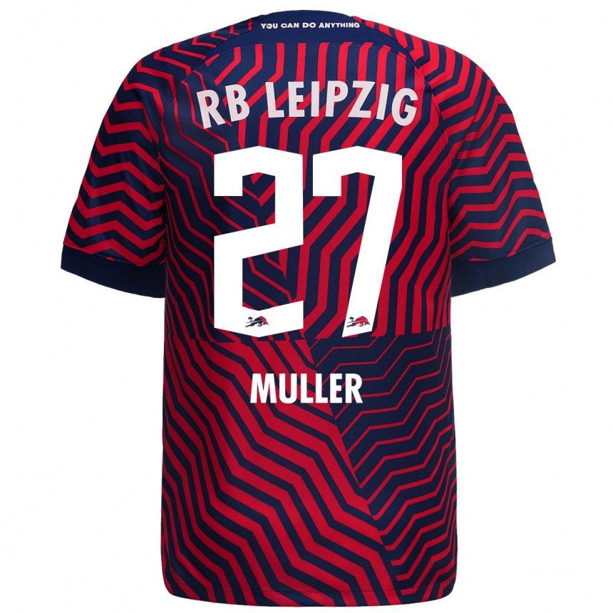 Mujer Fútbol Camiseta Marlene Müller #27 Azul Rojo 2ª Equipación 2023/24