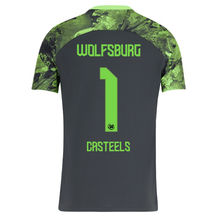 Mujer Fútbol Camiseta Koen Casteels #1 Gris Oscuro 2ª Equipación 2023/24