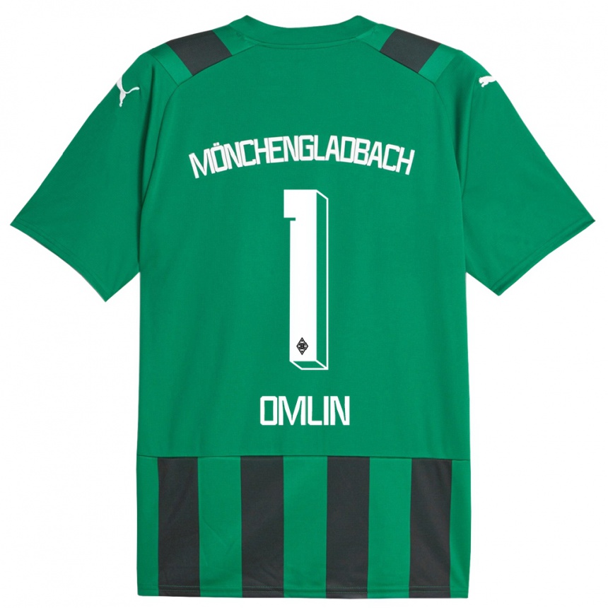 Mujer Fútbol Camiseta Jonas Omlin #1 Verde Negro 2ª Equipación 2023/24