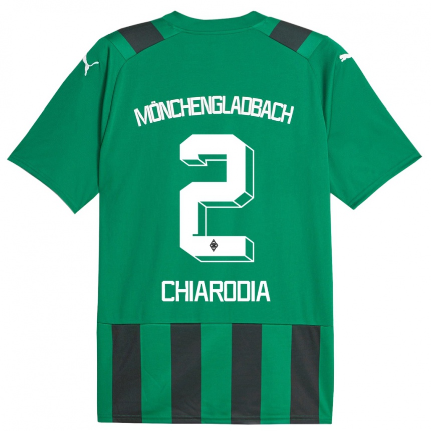 Mujer Fútbol Camiseta Fabio Chiarodia #2 Verde Negro 2ª Equipación 2023/24