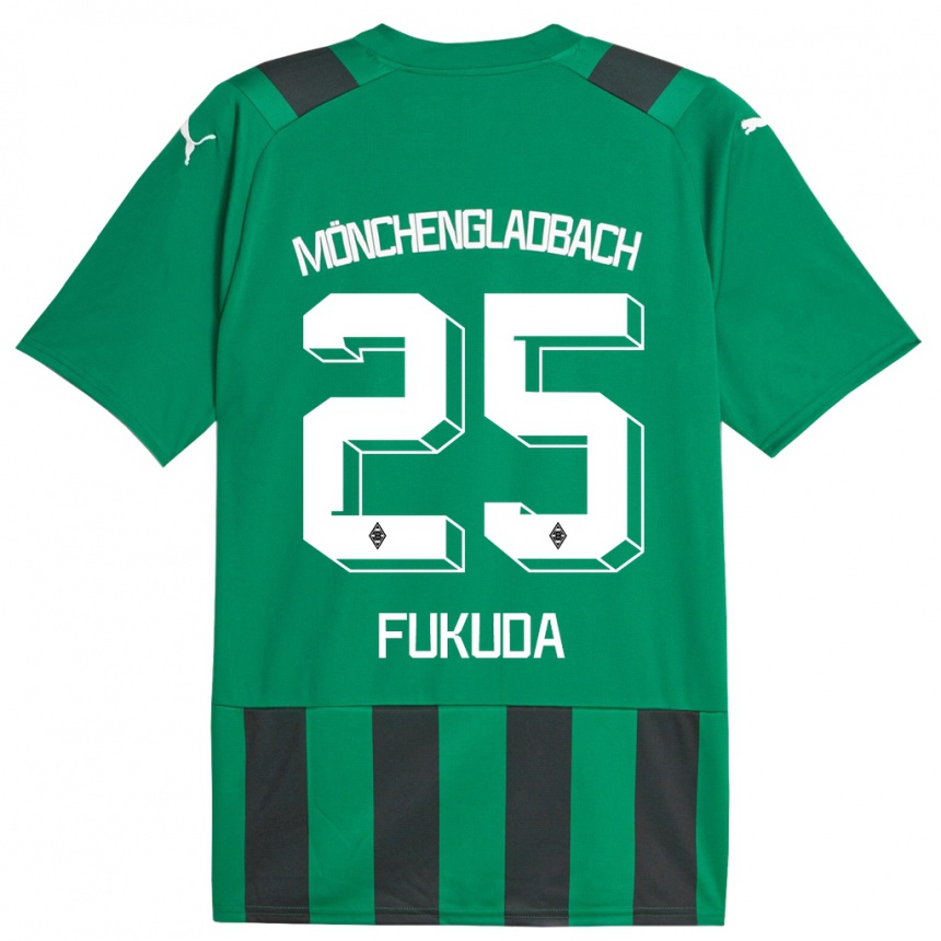 Mujer Fútbol Camiseta Shio Fukuda #25 Verde Negro 2ª Equipación 2023/24