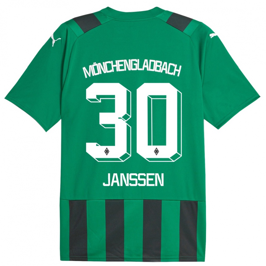 Mujer Fútbol Camiseta Annalena Janssen #30 Verde Negro 2ª Equipación 2023/24