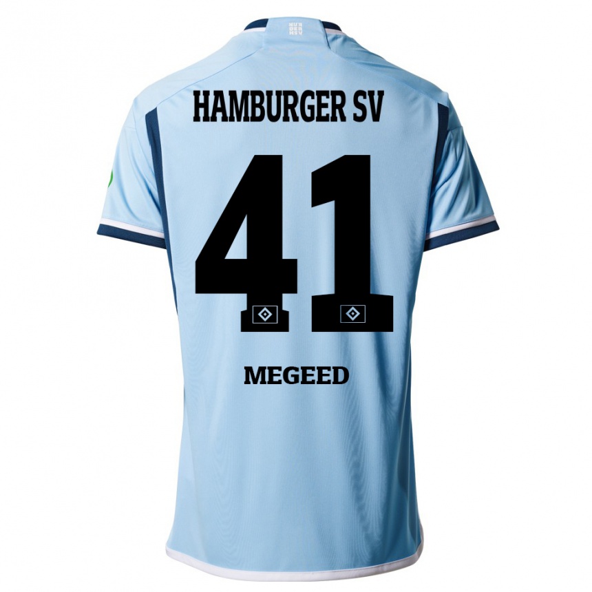 Mujer Fútbol Camiseta Omar Megeed #41 Azul 2ª Equipación 2023/24