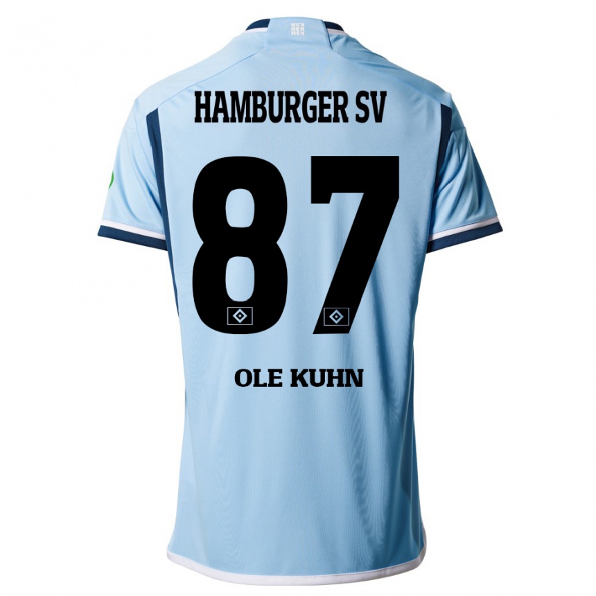 Mujer Fútbol Camiseta Niklas Ole Kühn #87 Azul 2ª Equipación 2023/24