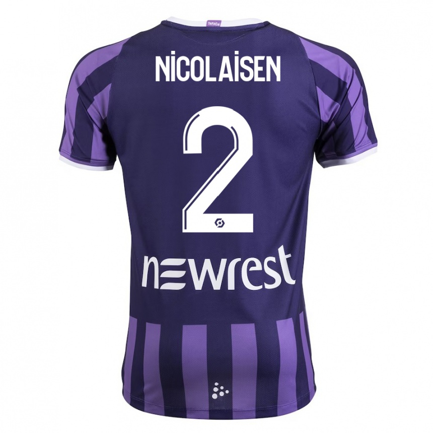 Mujer Fútbol Camiseta Rasmus Nicolaisen #2 Morado 2ª Equipación 2023/24