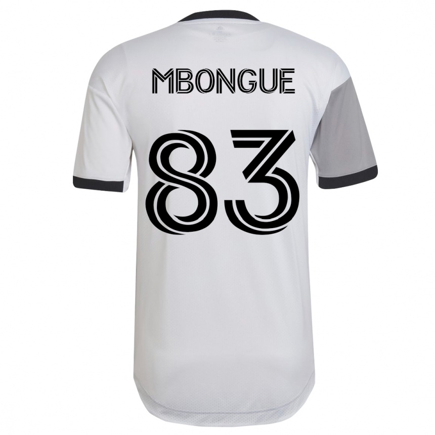 Mujer Fútbol Camiseta Hugo Mbongue #83 Blanco 2ª Equipación 2023/24