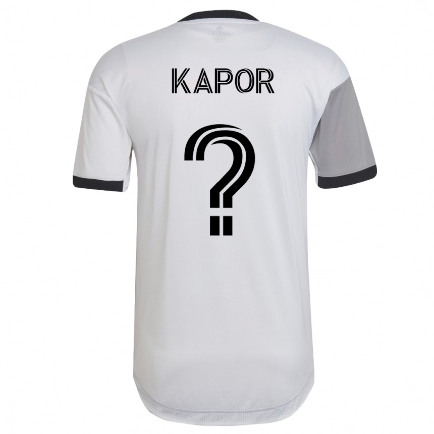 Mujer Fútbol Camiseta Stefan Kapor #0 Blanco 2ª Equipación 2023/24
