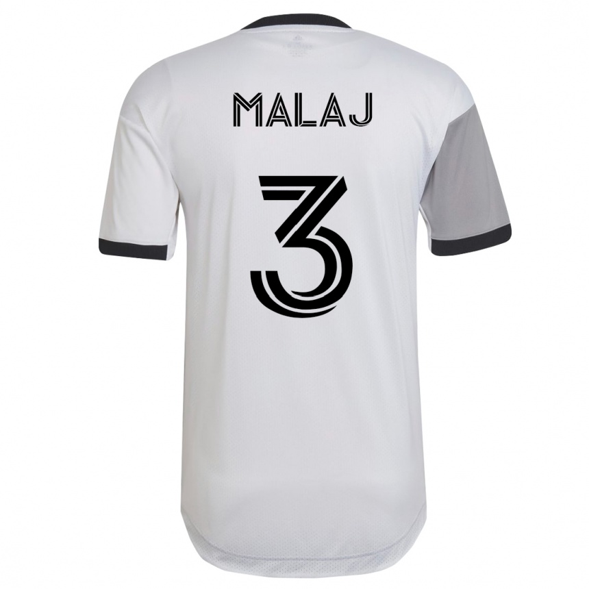Mujer Fútbol Camiseta Albert Malaj #3 Blanco 2ª Equipación 2023/24