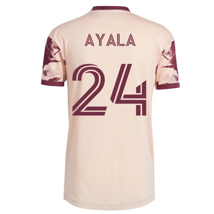 Mujer Fútbol Camiseta David Ayala #24 Blanquecino 2ª Equipación 2023/24