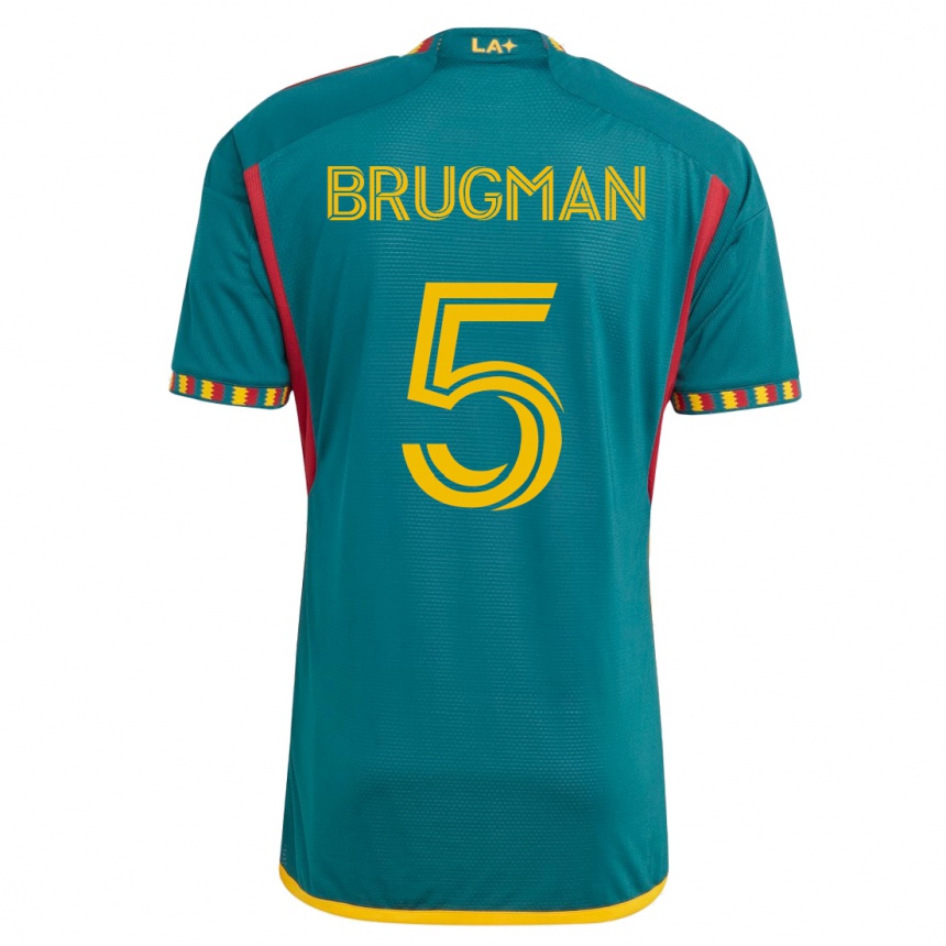 Mujer Fútbol Camiseta Gastón Brugman #5 Verde 2ª Equipación 2023/24