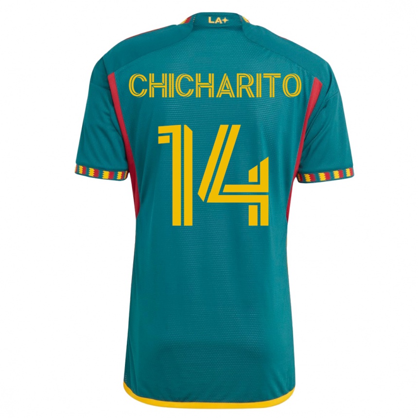 Mujer Fútbol Camiseta Chicharito #14 Verde 2ª Equipación 2023/24
