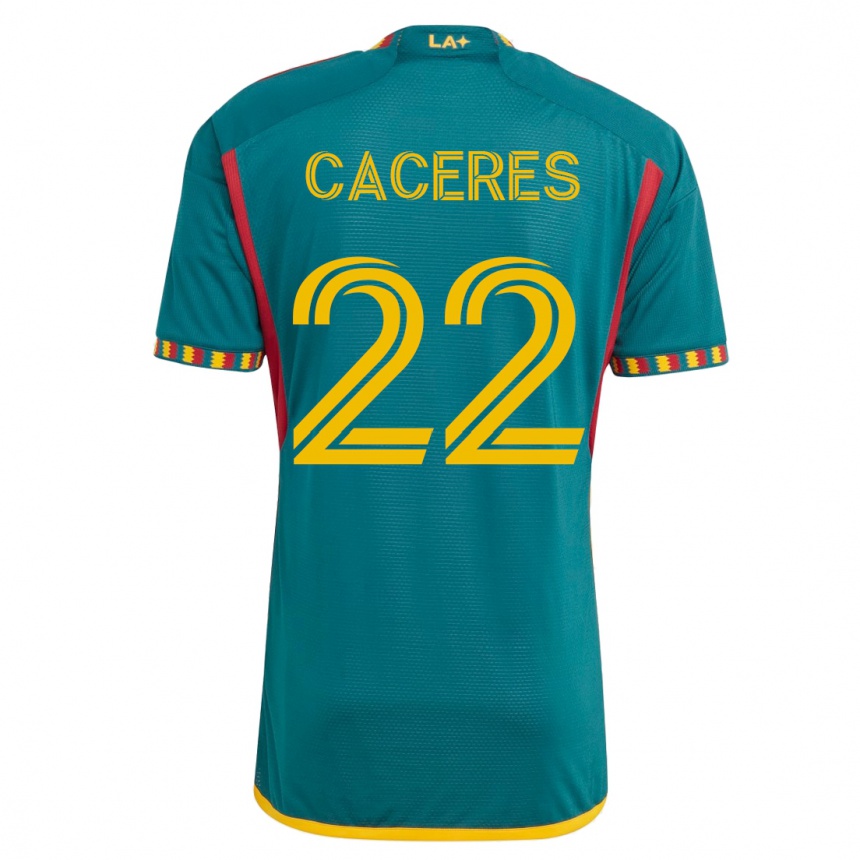 Mujer Fútbol Camiseta Martín Cáceres #22 Verde 2ª Equipación 2023/24