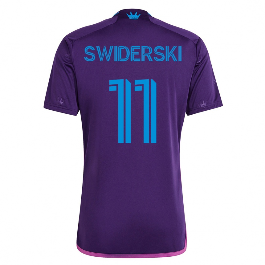 Mujer Fútbol Camiseta Karol Swiderski #11 Violeta 2ª Equipación 2023/24