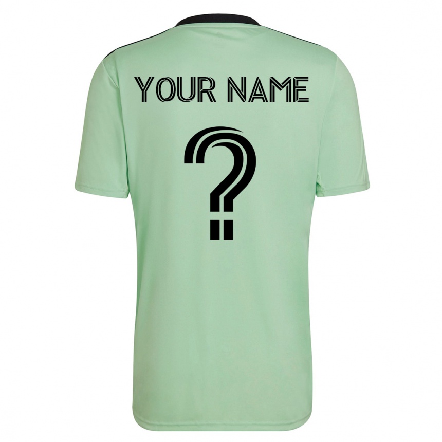 Mujer Fútbol Camiseta Su Nombre #0 Verde Claro 2ª Equipación 2023/24