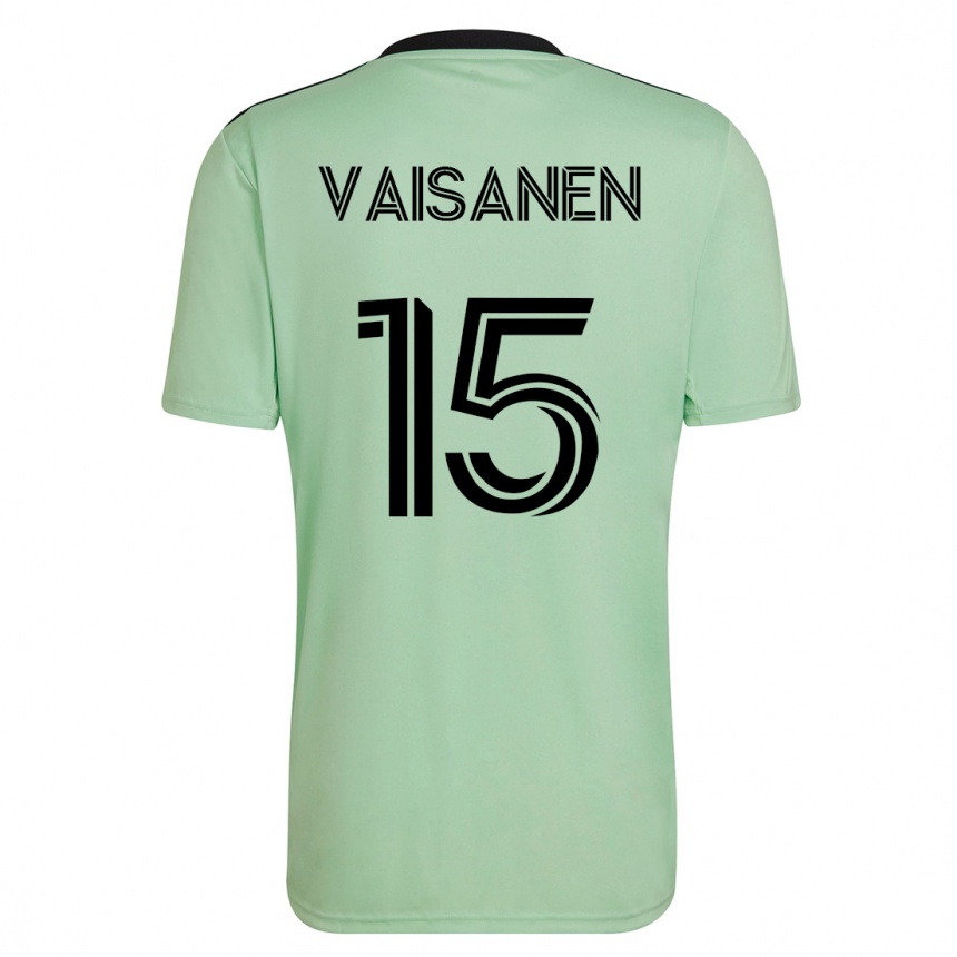 Mujer Fútbol Camiseta Leo Väisänen #15 Verde Claro 2ª Equipación 2023/24