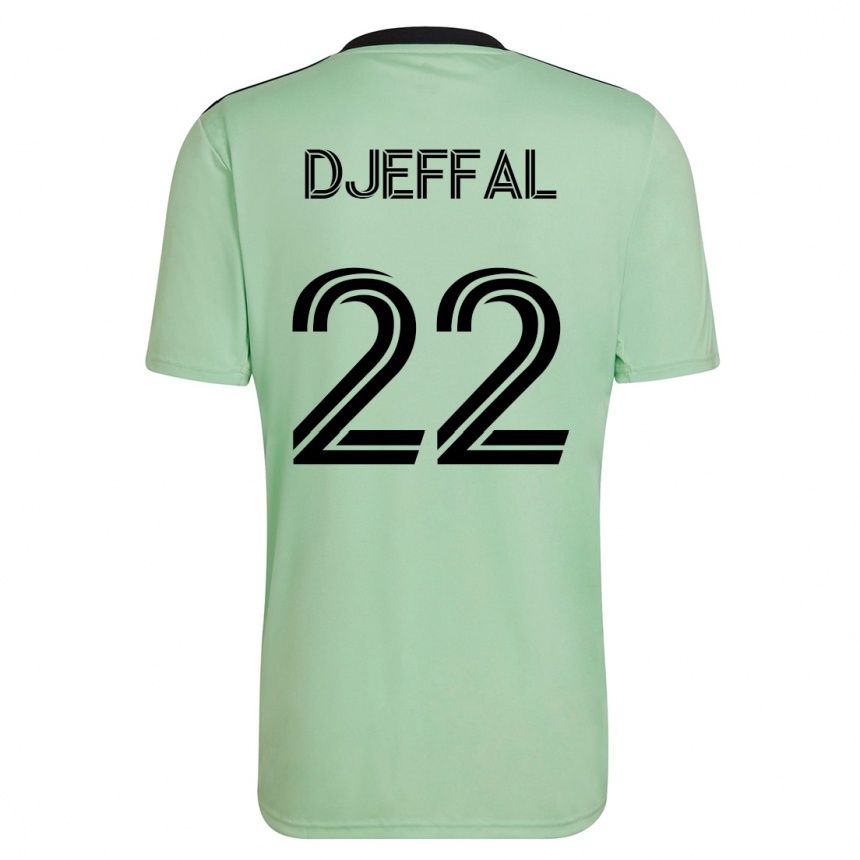 Mujer Fútbol Camiseta Sofiane Djeffal #22 Verde Claro 2ª Equipación 2023/24