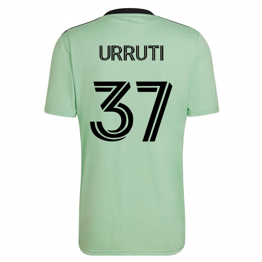Mujer Fútbol Camiseta Maximiliano Urruti #37 Verde Claro 2ª Equipación 2023/24