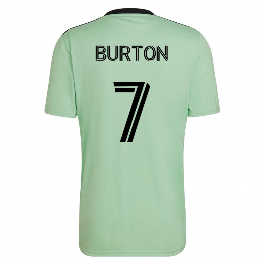 Mujer Fútbol Camiseta Micah Burton #7 Verde Claro 2ª Equipación 2023/24