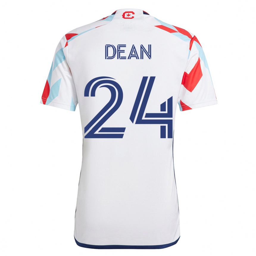 Mujer Fútbol Camiseta Jonathan Dean #24 Blanco Azul 2ª Equipación 2023/24