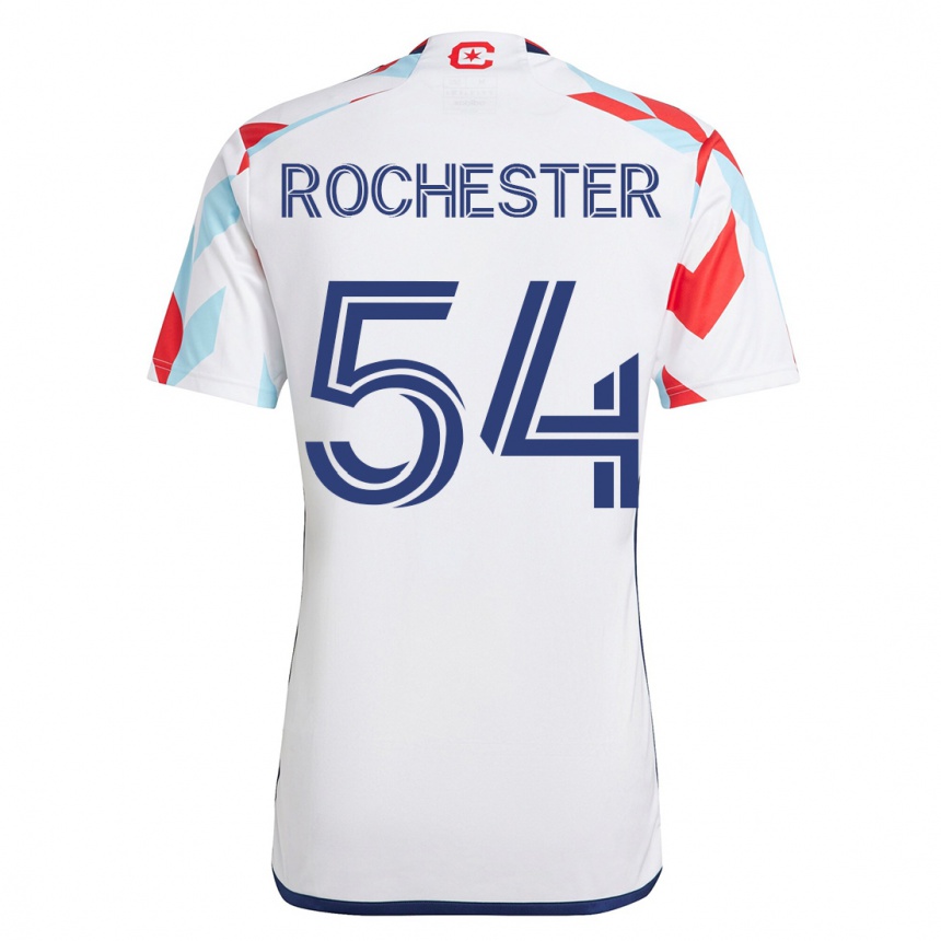 Mujer Fútbol Camiseta Lamonth Rochester #54 Blanco Azul 2ª Equipación 2023/24