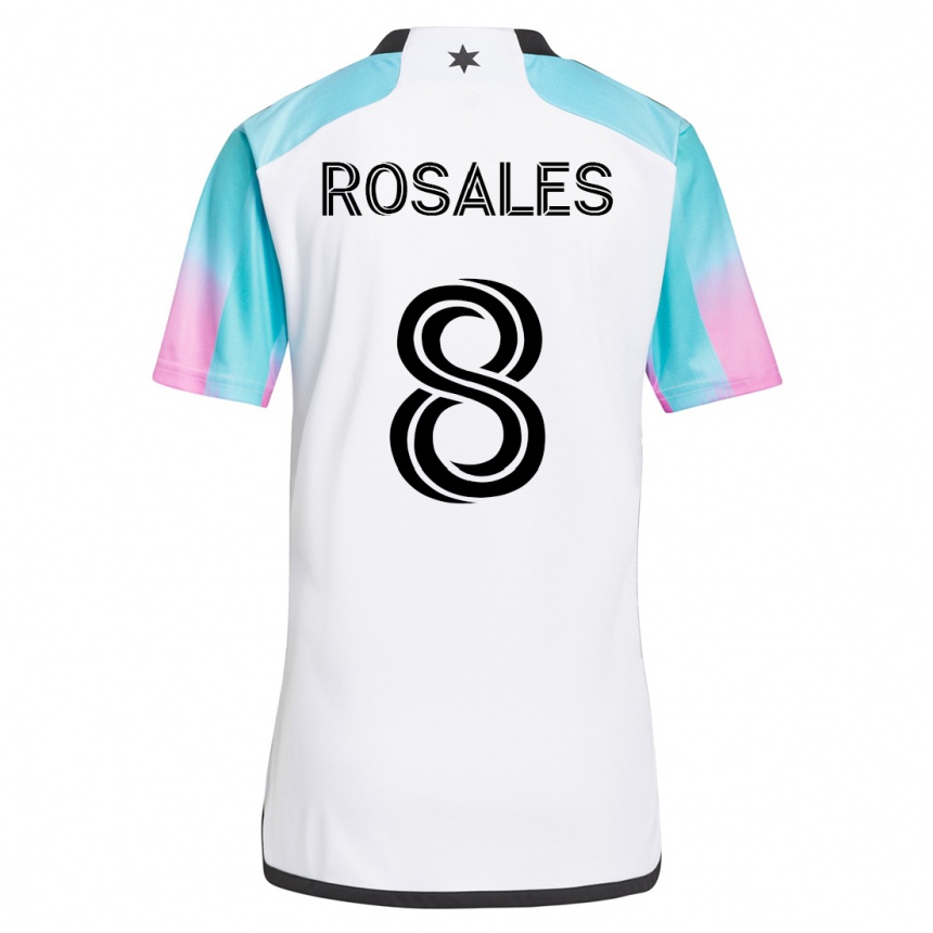 Mujer Fútbol Camiseta Joseph Rosales #8 Blanco 2ª Equipación 2023/24