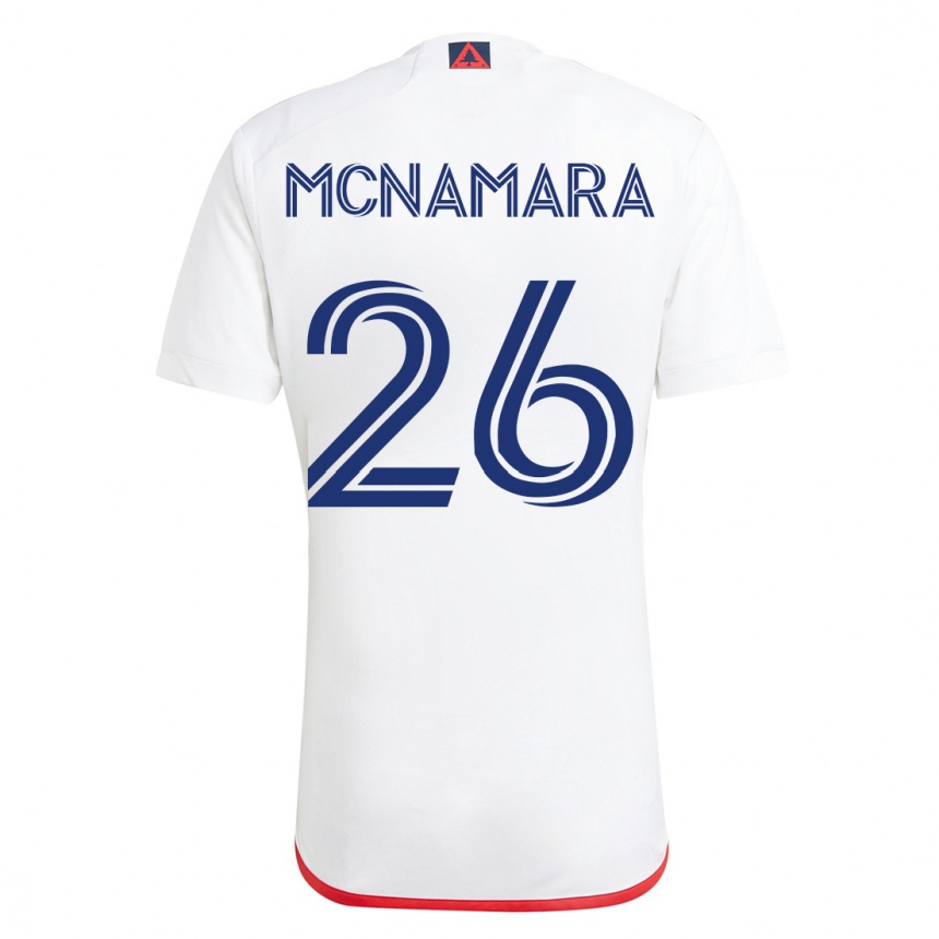 Mujer Fútbol Camiseta Tommy Mcnamara #26 Blanco Rojo 2ª Equipación 2023/24