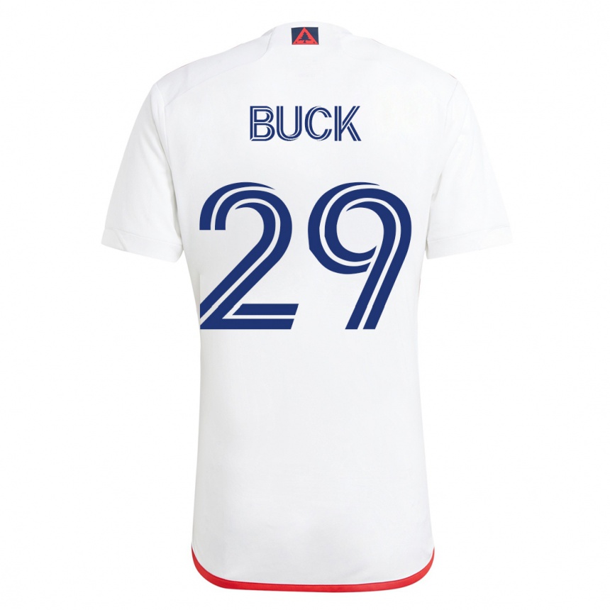 Mujer Fútbol Camiseta Noel Buck #29 Blanco Rojo 2ª Equipación 2023/24