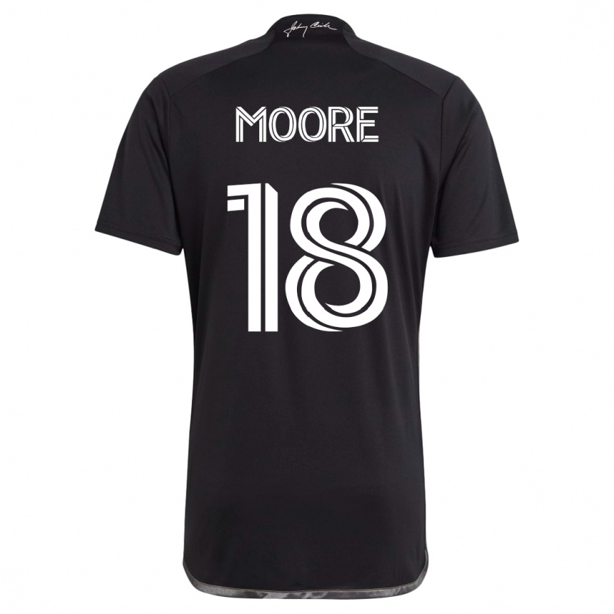 Mujer Fútbol Camiseta Shaq Moore #18 Negro 2ª Equipación 2023/24