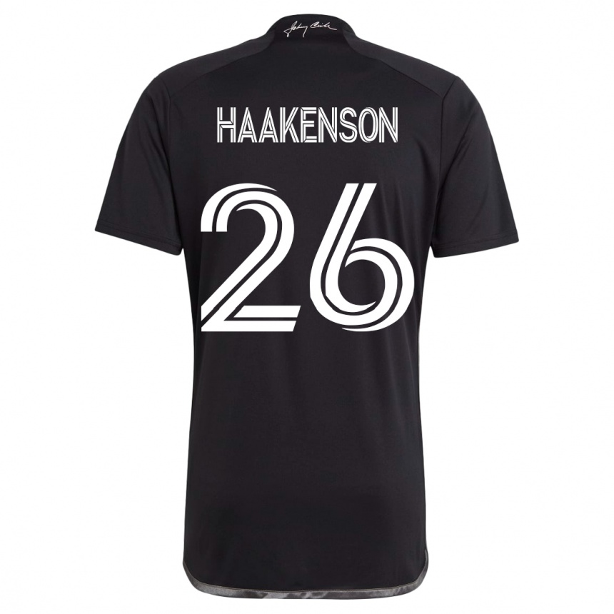 Mujer Fútbol Camiseta Luke Haakenson #26 Negro 2ª Equipación 2023/24